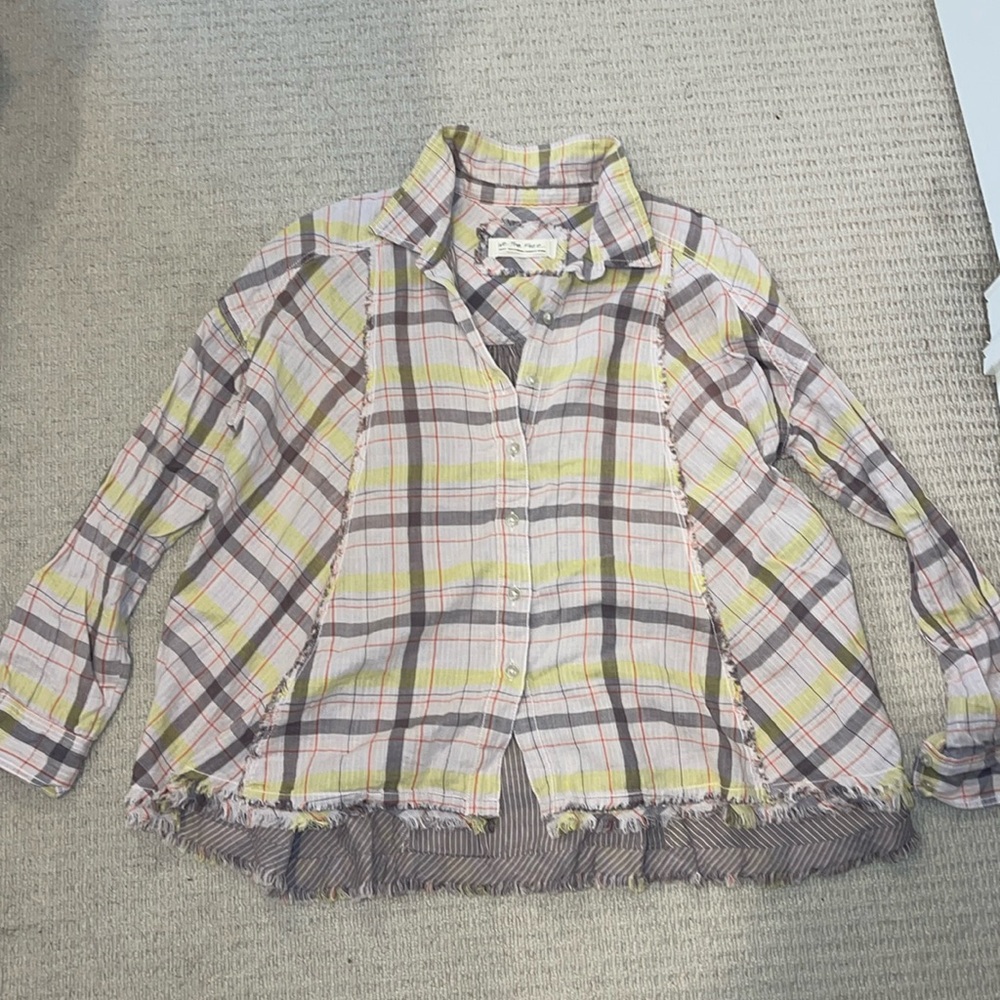 Free People Flannel Blouse